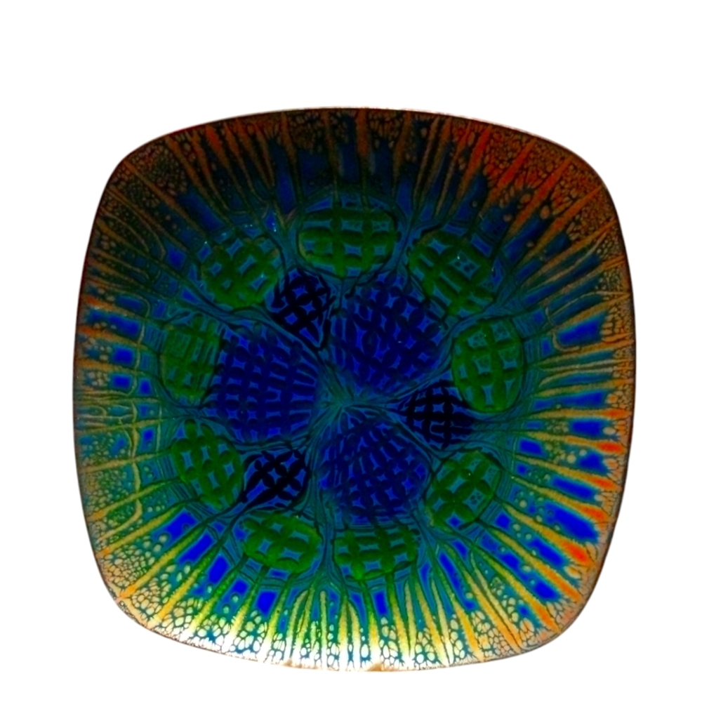 Annemarie Davidson Enamel on Copper MCM Decorative Plate